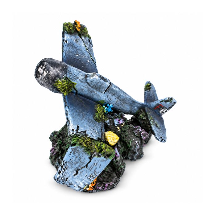 Crashed Airplane Wreck Aquarium Ornament