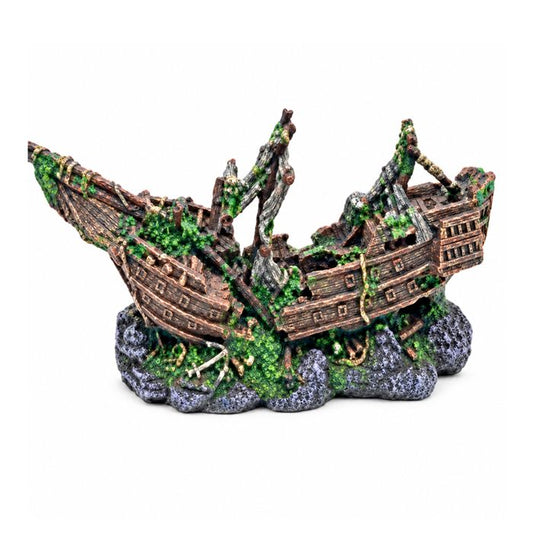 Sunken Pirate Ship Aquarium Ornament