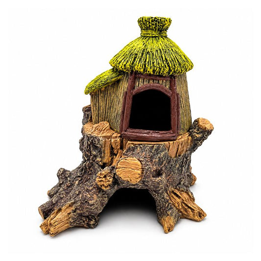 Old Tree Hut Aquarium Ornament
