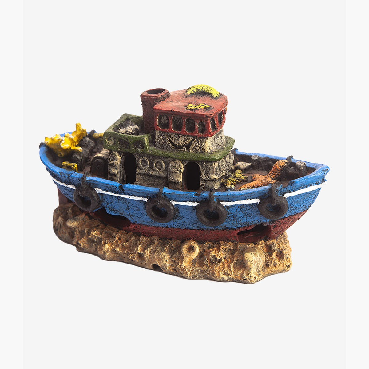 Rocky Shipwreck Aquarium Ornament